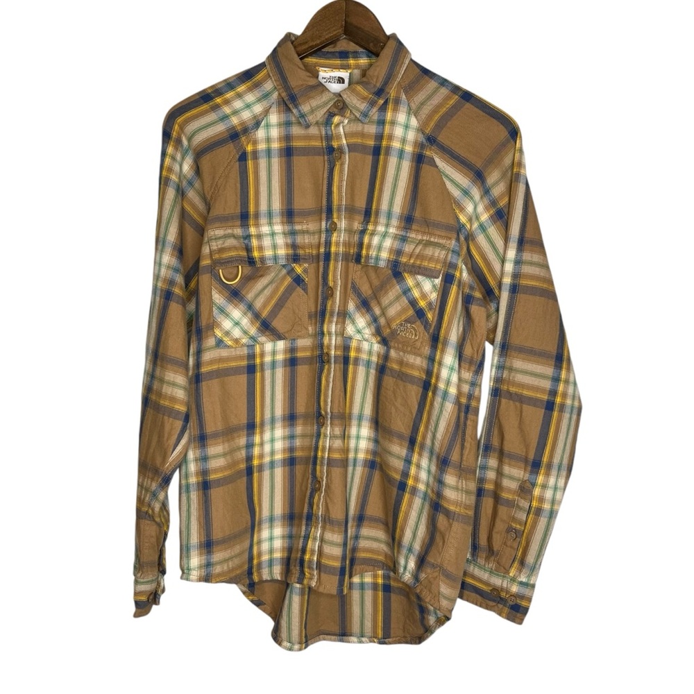The North Face Women's Set Up Camp Flannel Long Sleeve Button Up Shirt Sz Small‎